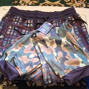Express Blue Plaid and Camo Joggers (Mgs149)